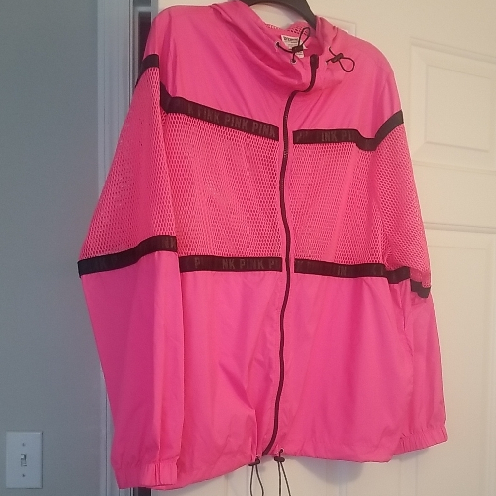 PINK Victoria's Secret Women's Bright Pink Bomber Jacket